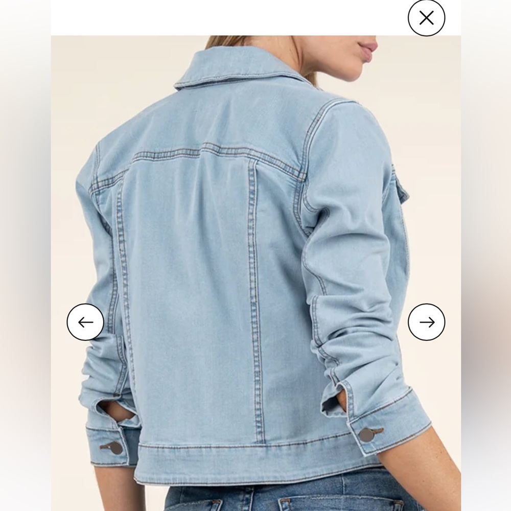 NWT Kut from the Kloth Sky Blue Jean Jacket - Picture 3 of 4